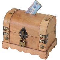 HMF 6414-50 Spardose aus Holz mit Schloss | 18,5