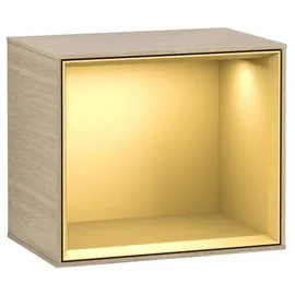 Villeroy & Boch V&B Regalmodul Wandbeleuchtung Finion 41,8x35,6x27cm, Reg gol Matt, Oak Veneer