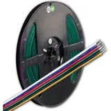 ISOLED Kabel RGB+W+WW 10m Rolle 6-polig 0.5mm2 H03VH-H AWG20
