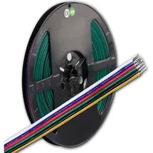 ISOLED Isoled, Kabel RGB+W+WW 10m Rolle 6-polig 0.5mm2 H03VH-H AWG20