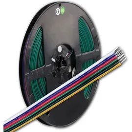 ISOLED Isoled, Kabel RGB+W+WW 10m Rolle 6-polig 0.5mm2 H03VH-H AWG20