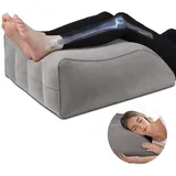 DASIAUTOEM Venenkissen Beinhochlagerungskissen, Aufblasbare Keilkissen, Beinauflage Keilkissen Stützkissen für Beine & Knie, Komfort Beinkissen zum Verbesserung Schlafen - Atmungsaktiv Waschbar (Grau)