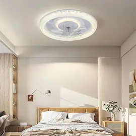 JDONG 50 cm Deckenventilator Weiß