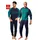 LE JOGGER le jogger® Pyjama »Schlafanzug für Herren im Doppelpack«, (Packung, 4 tlg., 2 Stück), in langer Form mit aufgesetzten Streifen le jogger® grün, marine
