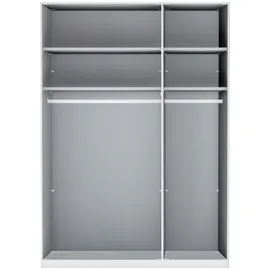 Wiemann "Monaco, Made in Germany, edle Glasfront, in verschiedenen Farben", grau (kieselgrau, dekor, glas weiß), B:148,4cm H:216cm T:58cm, Floatglas, Holzwerkstoff, Schränke, Drehtürenschrank, hochwertige Beschlägen inkl. Dämpfung