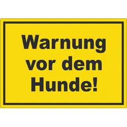 Warnung vor dem Hunde Aufkleber A5 (148x210mm)