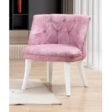 Xlmoebel Polsterstuhl Neuer luxuriöser Sessel ohne Armlehne für Wohn- und Esszimmer (1 St), Hergestellt in Europa rosa