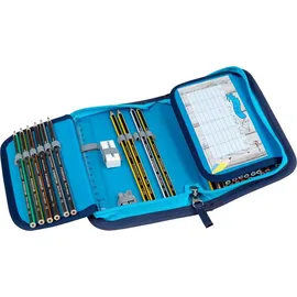 Belmil Mini-Fit Schulranzen-Set 4tlg Racing Blue Neon