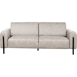 3-Sitzer Sofa Lederoptik hellgrau ASKIM