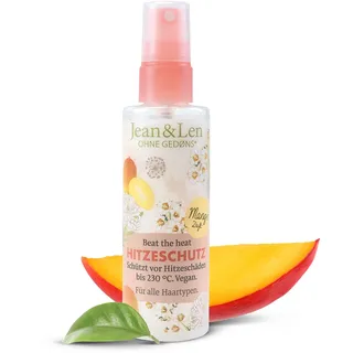 Jean & Len Beat The Heat Hitzeschutzspray, mit Mango Duft, leichte Konsistenz, schützt das Haar vor Hitzeschäden bis 230°C, Heat Protection Spray, ohne Parabene & Silikone, vegan, 100 ml