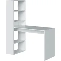 Miroytengo Schreibtisch, mit Bücherregal mit 5 Regalen, Farbe Weiß,