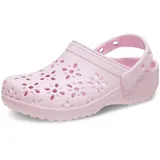 Crocs Unisex Kinder Classic Floral Cut Out Clog T Clog, Pink Milk, 20/21 EU