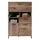 Home4You Highboard 95 x 149 cm Flagstaff Eiche Dekor / Schwarz