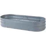 casa.pro Pflanzbeet Alfedena Stahl 129x50x25 cm Gartenzubehör, Hochbeete