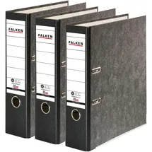 Falken Ordner Recycling 8 cm DIN A4 schwarz 3 St.
