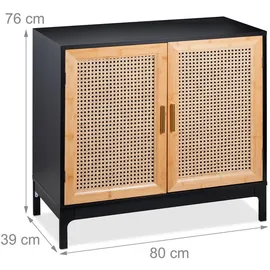 Relaxdays Sideboard 80 x 76 x 39 cm Mehrfarbig