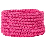 Homescapes Aufbewahrungskorb Gestrickt 37 x 37 x 21 cm pink