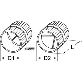 KS Tools Innen- und Außen-Entgrater Kunststoff 3-42 mm (105.2000)