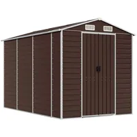 VidaXL Gerätehaus Braun 191x300x198 cm Verzinkter Stahl 1843985
