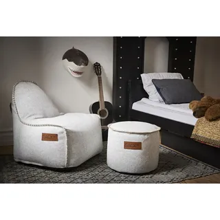 RETROit Cobana Junior Outdoor Kindersitzsack mit Hocker weiß