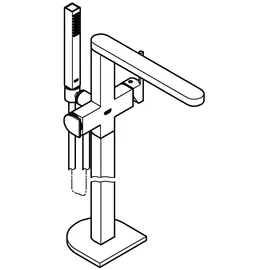 Grohe Plus Einhand-Wannenbatterie Hard Graphite gebürstet