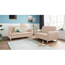 sit&more 2-Sitzer SIT & MORE "Daytona", beige (creme), B:150cm H:93cm T:90cm, Sofas, inklusive Federkern und einer Kopfstütze