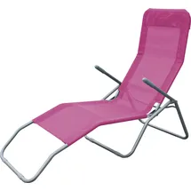 Lex Siestaliege Kippliege 142 x 58 x 99 cm Beige/Pink/Schwarz