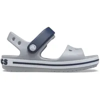 Crocs unisex-child Crocband Sandal Sandal, Light Grey/Navy, 29/30 EU - 29/30 EU