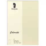 RÖSSLER Coloretti Doppelkarte B6 hoch 5 Stück 240g creme