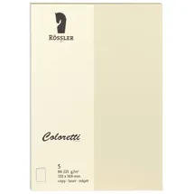 RÖSSLER Coloretti Doppelkarte B6 hoch 5 Stück 240g creme
