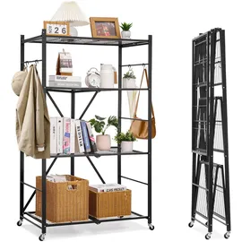 Vevor Klappregal 4 Etagen 53 x 91 x 152 cm Schwarz