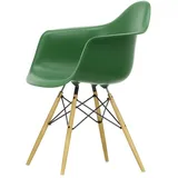 Vitra - Eames Plastic Armchair DAW RE, Ahorn gelblich / smaragd (Filzgleiter basic dark)