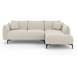 LeGer Home by Lena Gercke Ecksofa "Adelita mit Ottomane links oder rechts bestellbar, B/H/T 270/97/168", beige (creme), B:269cm H:97cm T:168cm, 100% Polyester, LEGER HOME BY LENA GERCKE, Sofas, Ecksofa, L-Form mit Wellenunterfederung, enthält 2 Zierkissen