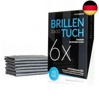 XXL 6 Brillentücher 30x30cm – Brillenputztücher aus Microfaser für die prof