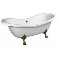 CHARLESTON Freistehende Badewanne 188x80x41cm, Füsse Bronze