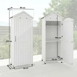 Outsunny Geräteschrank 0,58 x 0,58 m Weiß