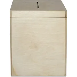 Creative Deco Holzkiste Kartenbox Hochzeit 29 x 25 x 30 cm 25-tlg. beige