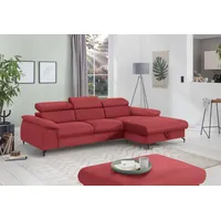 Cotta Ecksofa »Kitty L-Form«, Modern, L-Form, Bodenfreiheit 12,5 cm rot