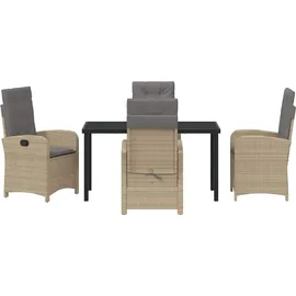 vidaXL Garten Essgruppe 5-tlg. Beige