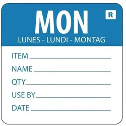 HYGIPLAS Vogue Farbcodesticker Montag (500 Stück)