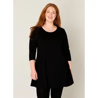 Base Level Curvy Tunikashirt Aria mit Rundhalsausschnitt schwarz 50 EU