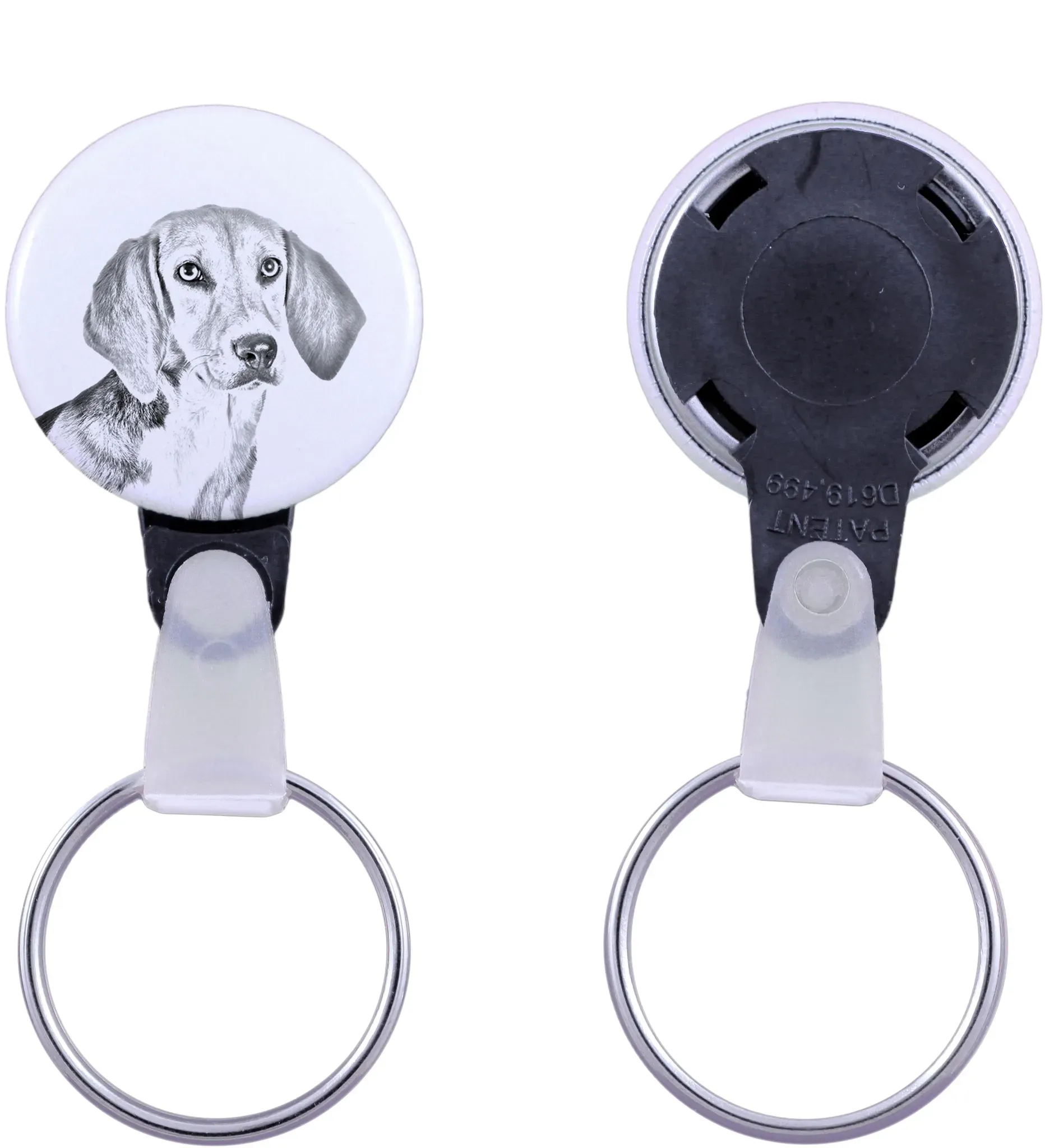 Harrier - keychain with a dog portrait, pendant with the brand's own Art-Dog graphics