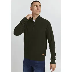 Stehkragenpullover BLEND "BL Pullover BHCodford half-zipp", Herren, Gr. XXL, braun, Strick, Obermaterial: 100% Baumwolle, unifarben, modisch, normal, Langarm, Pullover