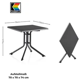 Kettler Klapptisch 70 x 70 x 74 cm Anthrazit