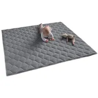 SanoSoft Krabbeldecke, Grau, Füllung: Vlies, Rechteckig, 130x150 cm, Oeko-Tex®