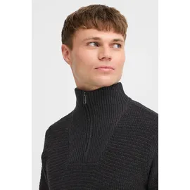 !Solid Troyer SDReco", Herren, Gr. L, grau (dunkelgrau melange), Obermaterial: 70% Baumwolle CO recyc.. 30% Polyester Pol. recyc.., Pullover Troyer
