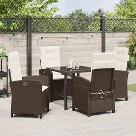 vidaXL Garten Essgruppe 5-tlg. Braun