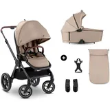 hauck Kombi-Kinderwagen Comfort N Care Air«, Set (mit Luftreifen) - inkl. Babywanne, Sportsitz, Beindecke und Getränkehalter - Mocha