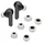 kwmobile 6x Ersatz In Ear Kopfhörer kompatibel mit JBL Live Pro 2 TWS - 3 Größen - Polster Ohrstöpsel In-Ear Ohrhörer - Weiß