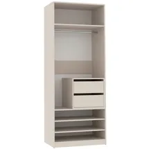 marmex möbel TRES Garderobenschrank 80x51x206cm Beige/Grau